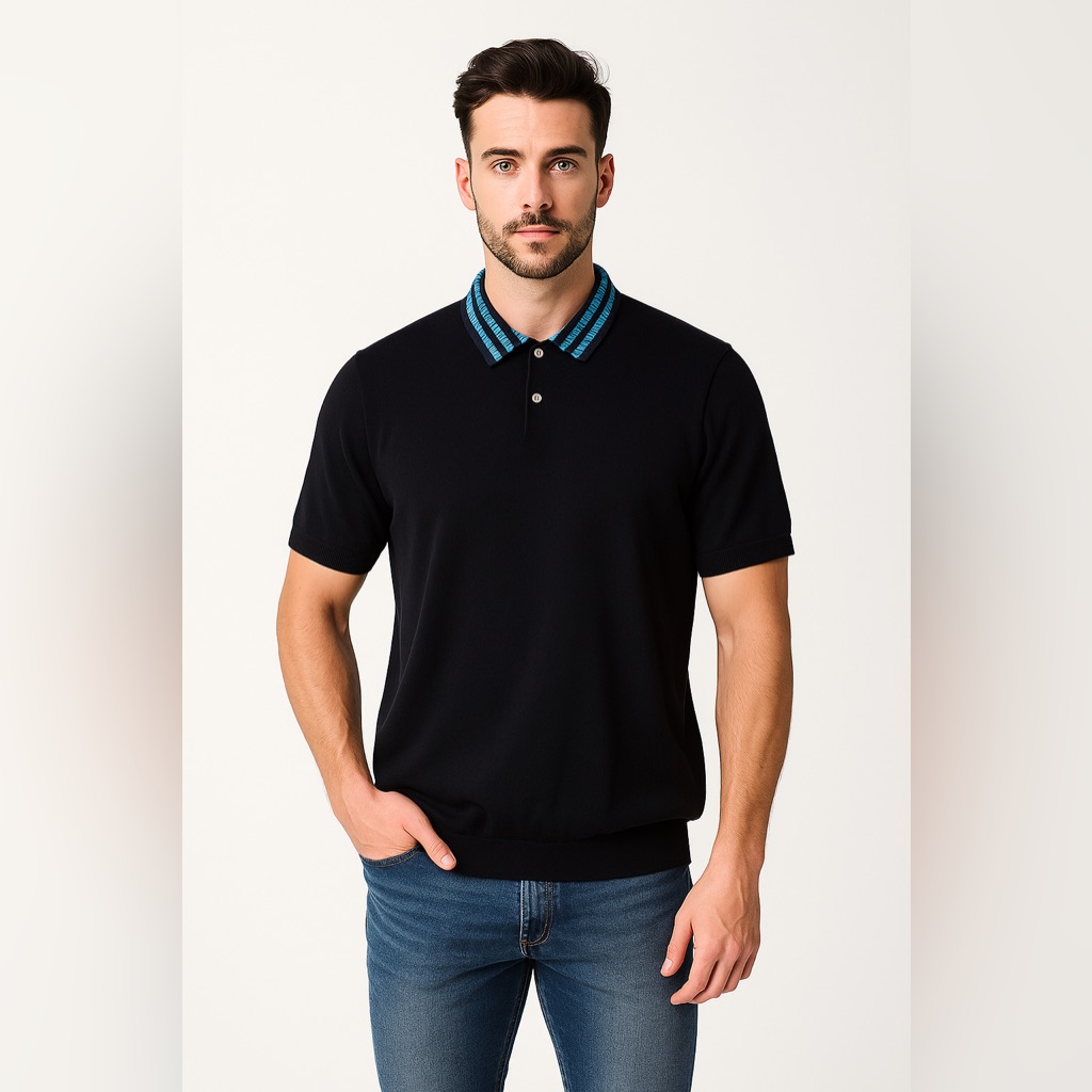 Theory Dark Navy Polo Sweater Men's Size Small